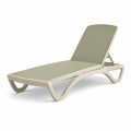 Verstellbare Sonnenliege aus Polypropylen und Polyestergewebe Beige 200x70x35 cm
