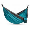 Outdoor Hängematte Doppel Nylon Blau Grau 275x140 cm