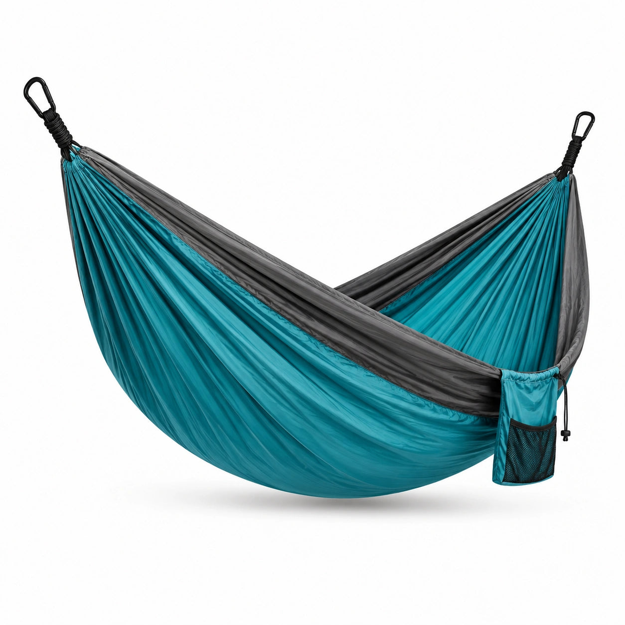 Outdoor Hängematte Doppel Nylon Blau Grau 275x140 cm