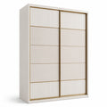Kleiderschrank mit Schiebetüren Holzwerkstoff Beige